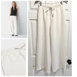 Wilfred Cream Wide Leg Pants